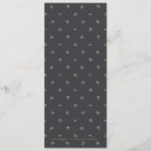 Elegant floral chalkboard rustig bruiloft menu (Achterkant)