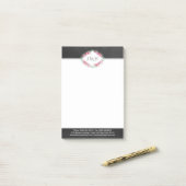 Elegant Floral & Chalkboard voor persoonlijk of za Post-it® Notes (Op bureau)