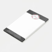 Elegant Floral & Chalkboard voor persoonlijk of za Post-it® Notes (Schuin)