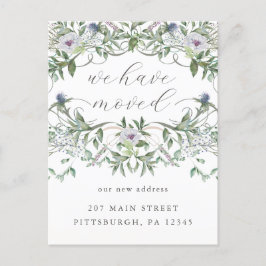 Elegant Floral Change of Address Moving Briefkaart