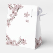 Elegant Floral Cherry Blossom Wedding Bedankdoosjes (Achterkant)