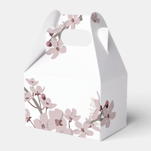 Elegant Floral Cherry Blossom Wedding Bedankdoosjes (Achterkant)