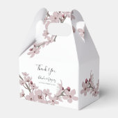 Elegant Floral Cherry Blossom Wedding Bedankdoosjes (Voorkant Zijde)