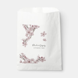 Elegant Floral Cherry Blossom Wedding Bedankzakje