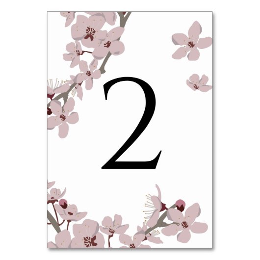 Elegant Floral Cherry Blossom Wedding Kaart (Voorkant)