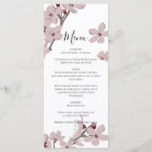 Elegant Floral Cherry Blossom Wedding Menu (Voorkant)