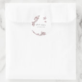 Elegant Floral Cherry Blossom Wedding Ronde Sticker (Tas)