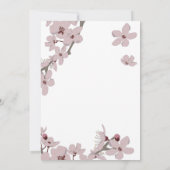 Elegant Floral Cherry Blossom Wedding Save The Date (Achterkant)