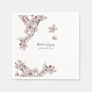 Elegant Floral Cherry Blossom Wedding Servet