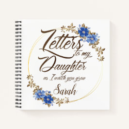 Elegant Floral chic Letters aan dochter Notitieboek