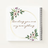 Elegant Floral chic Letters aan dochter Notitieboek (Achterkant)