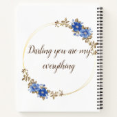 Elegant Floral-chic Letters design Notitieboek (Achterkant)