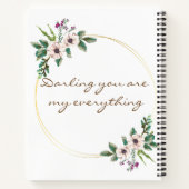 Elegant Floral-chic Letters design Notitieboek (Achterkant)