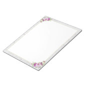 Elegant Floral  Chic Marble Paarse Pansies Notitieblok (Schuin)