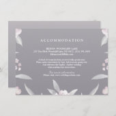 Elegant floral Chinoiserie Weddenschappen Informatiekaartje (Voorkant / Achterkant)