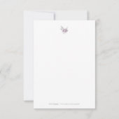 Elegant floral Chinoiserie Wedding bedankt (Achterkant)