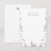 Elegant floral Chinoiserie Wedding bedankt (Voorkant / Achterkant)