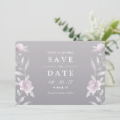 Elegant floral Chinoiserie Wedding save the date (Staand voorkant)