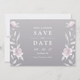 Elegant floral Chinoiserie Wedding save the date