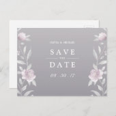 Elegant floral Chinoiserie Wedding save the date Aankondigingskaart (Voorkant / Achterkant)