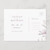 Elegant floral Chinoiserie Wedding save the date Aankondigingskaart (Achterkant)
