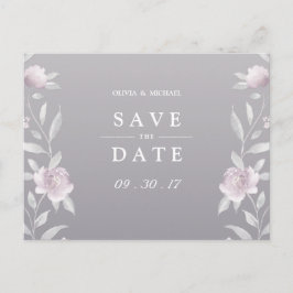Elegant floral Chinoiserie Wedding save the date Aankondigingskaart