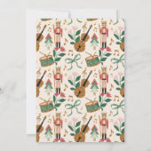 Elegant Floral Christmas Nutcracker Ballet Photo Feestdagenkaart (Achterkant)