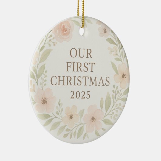 Elegant Floral Christmas Ornament  (Rechts)
