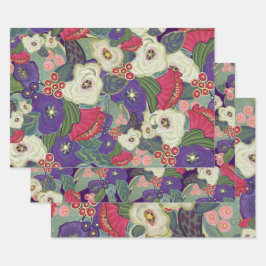 Elegant Floral Christmas Wrapping Paper