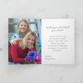 Elegant Floral Clock Belated Birthday Card Kaart (Binnen)