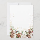 Elegant Floral Company Holiday Party Kaart (Achterkant)