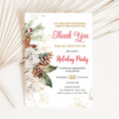 Elegant Floral Company Holiday Party Kaart