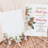 Elegant Floral Company Holiday Party Kaart