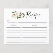 Elegant Floral Cooking Recipards (Voorkant)