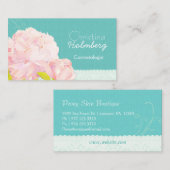 Elegant Floral Cosmetoloog Visitekaartjes (Voorkant / Achterkant)