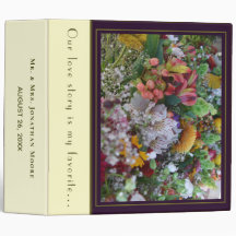 Elegant Floral Couple Wedding Album personaliseren