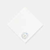 Elegant Floral Crest Wedding Paper Napkins Servet (Hoek)