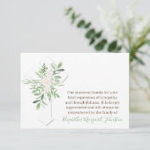 Elegant Floral + CrosFuneral Bedankt Bereavement (Staand voorkant)