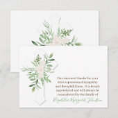 Elegant Floral + CrosFuneral Bedankt Bereavement (Voorkant / Achterkant)