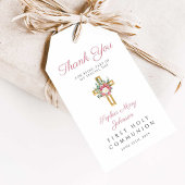 Elegant Floral Cross Girl First Community Cadeaulabel