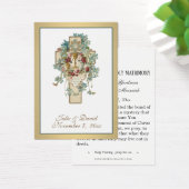 Elegant Floral Cross Wedding Heilige Kaart Prayer (Bureau)