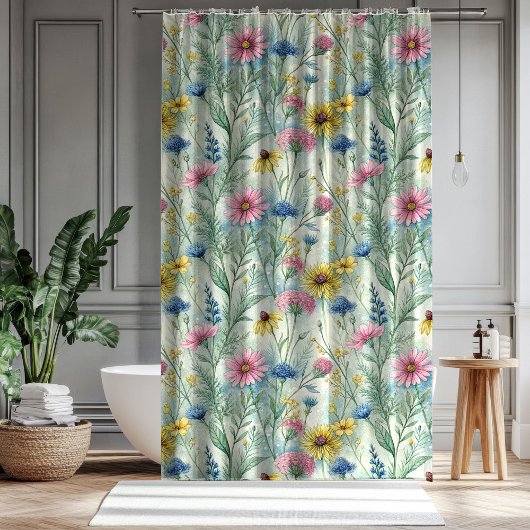 Elegant Floral Curtain Gift for Mom and Dad Douchegordijn