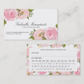 Elegant Floral  Custom Appointment Card Afsprakenkaartje (Voorkant / Achterkant)