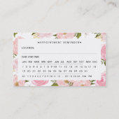 Elegant Floral  Custom Appointment Card Afsprakenkaartje (Achterkant)