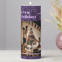 Elegant Floral Custom Family Photo Violet