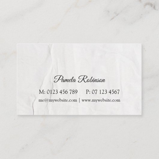 Elegant Floral Custom Visitekaartje (Achterkant)