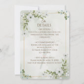 Elegant Floral - Customizable Rustic Boho Kaart (Achterkant)