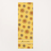 Elegant Floral Cute Girly Boho Yellow Sunflower Yogamat (Voorkant)