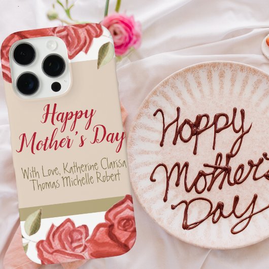 Elegant Floral Cute Modern Moederdag Case-Mate iPhone Case