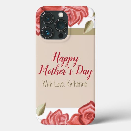 Elegant Floral Cute Modern Moederdag Case-Mate iPhone Case (Achterkant)